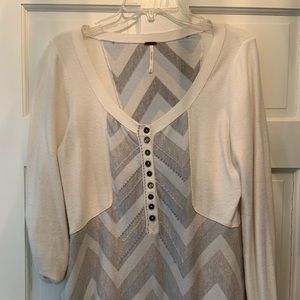 Free people cream sweater size L